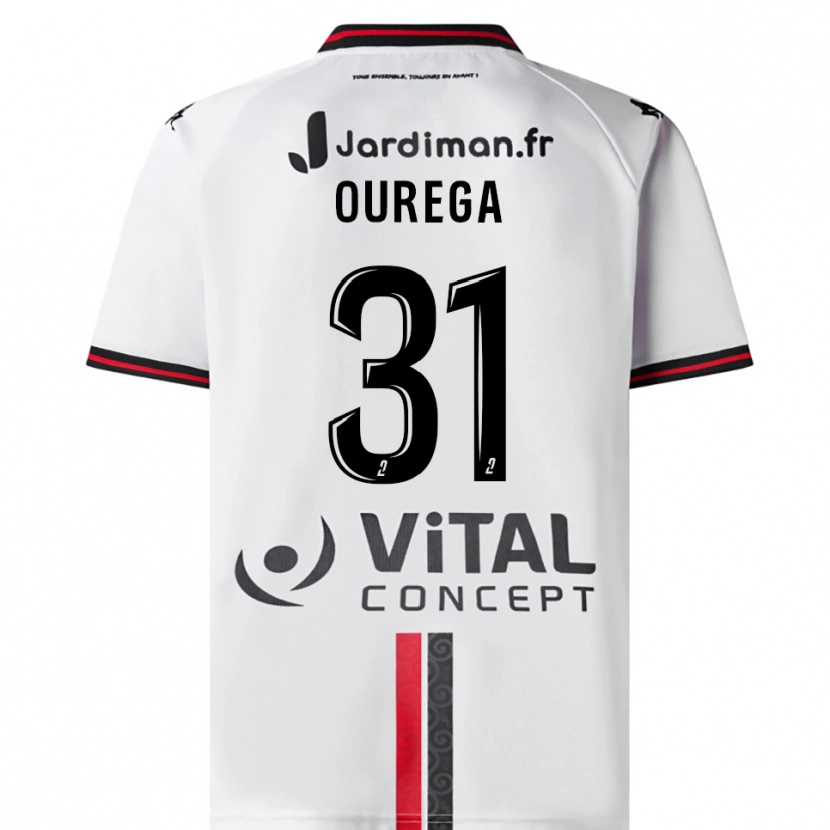 Danxen Kinder Dylan Ourega #31 Weiß Rot Auswärtstrikot Trikot 2025/26 T-Shirt Schweiz