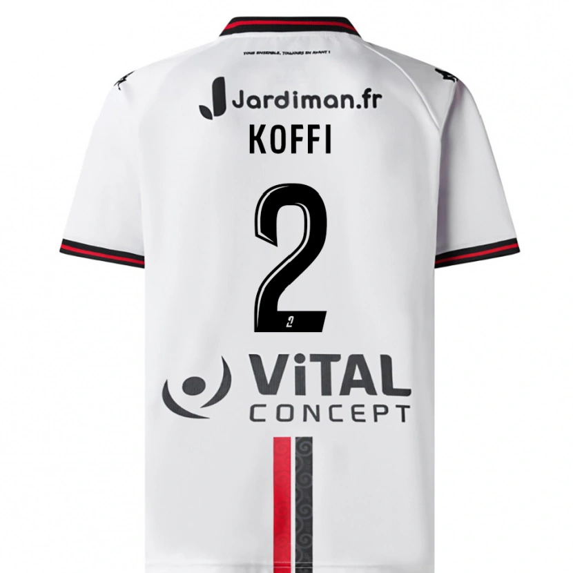 Danxen Kinder Erwin Koffi #2 Weiß Rot Auswärtstrikot Trikot 2025/26 T-Shirt Schweiz