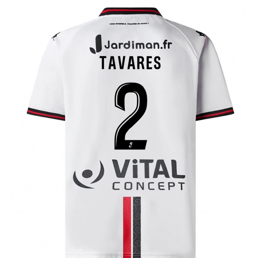 Danxen Kinder Héliohdino Tavares #2 Weiß Rot Auswärtstrikot Trikot 2025/26 T-Shirt Schweiz