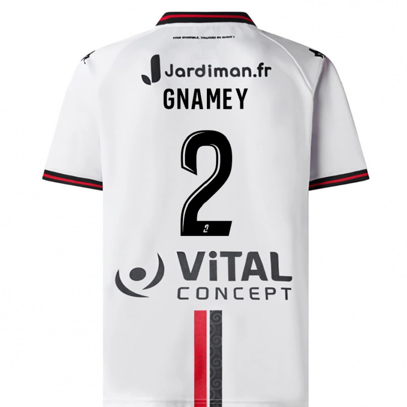 Danxen Kinder Servais Gnamey #2 Weiß Rot Auswärtstrikot Trikot 2025/26 T-Shirt Schweiz