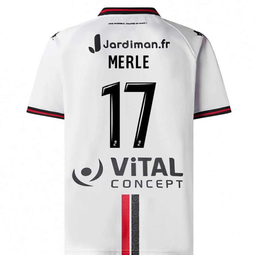 Danxen Kinder Juliette Merle #17 Weiß Rot Auswärtstrikot Trikot 2025/26 T-Shirt Schweiz