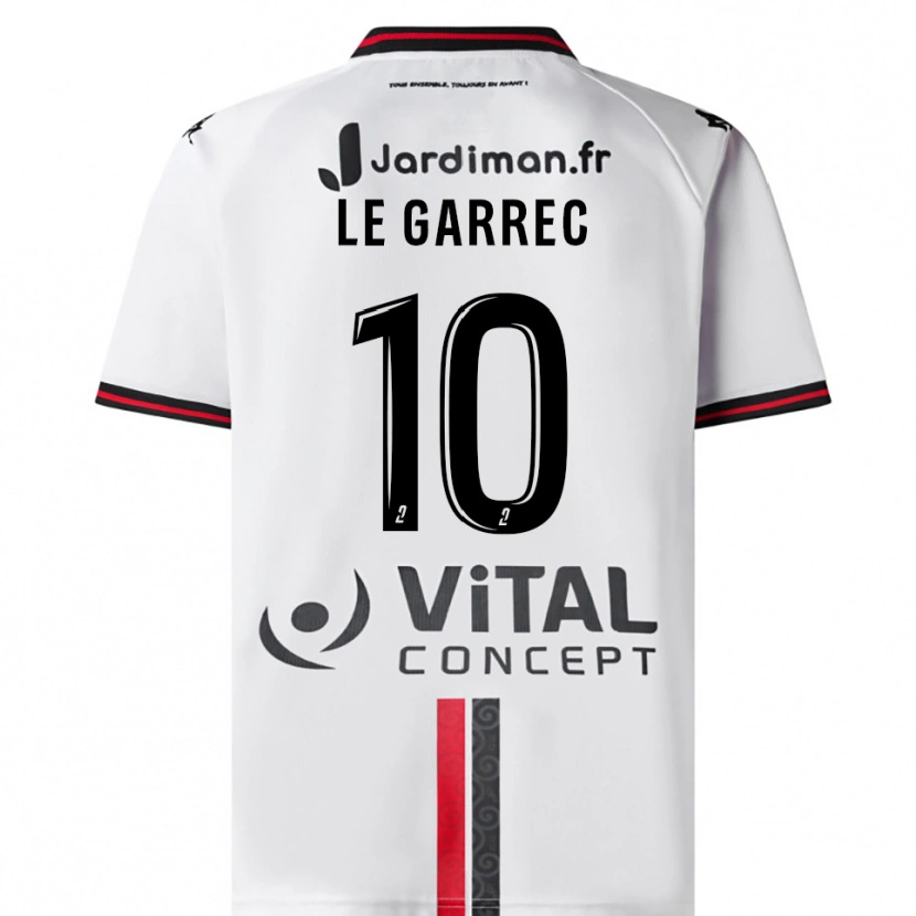 Danxen Kinder Léa Le Garrec #10 Weiß Rot Auswärtstrikot Trikot 2025/26 T-Shirt Schweiz