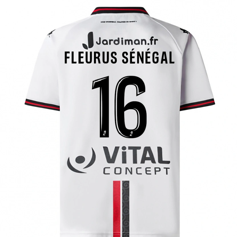 Danxen Kinder Paul Fleurus Sénégal #16 Weiß Rot Auswärtstrikot Trikot 2025/26 T-Shirt Schweiz