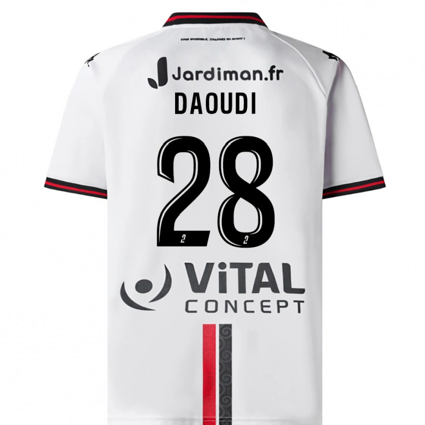 Danxen Kinder Sana Daoudi #28 Weiß Rot Auswärtstrikot Trikot 2025/26 T-Shirt Schweiz
