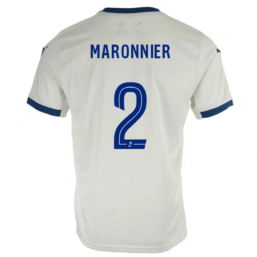 Danxen Kinder Lucas Maronnier #2 Weiß Blau Auswärtstrikot Trikot 2025/26 T-Shirt Schweiz