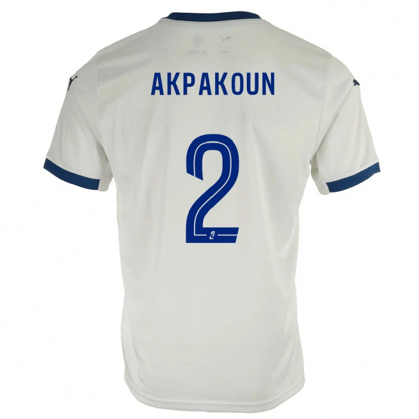 Danxen Kinder Tom Akpakoun #2 Weiß Blau Auswärtstrikot Trikot 2025/26 T-Shirt Schweiz