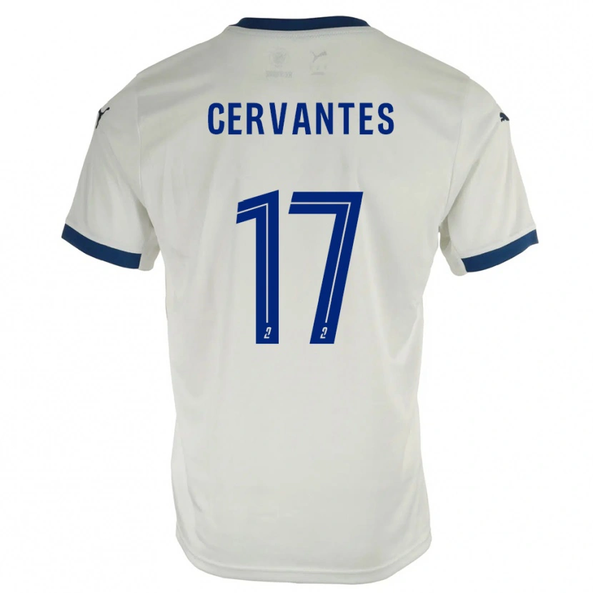 Danxen Kinder Noa Cervantes #17 Weiß Blau Auswärtstrikot Trikot 2025/26 T-Shirt Schweiz