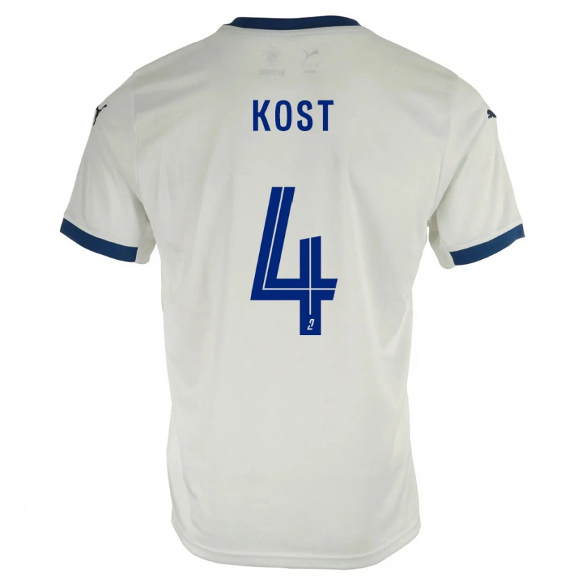 Danxen Kinder Enzo Kost #4 Weiß Blau Auswärtstrikot Trikot 2025/26 T-Shirt Schweiz
