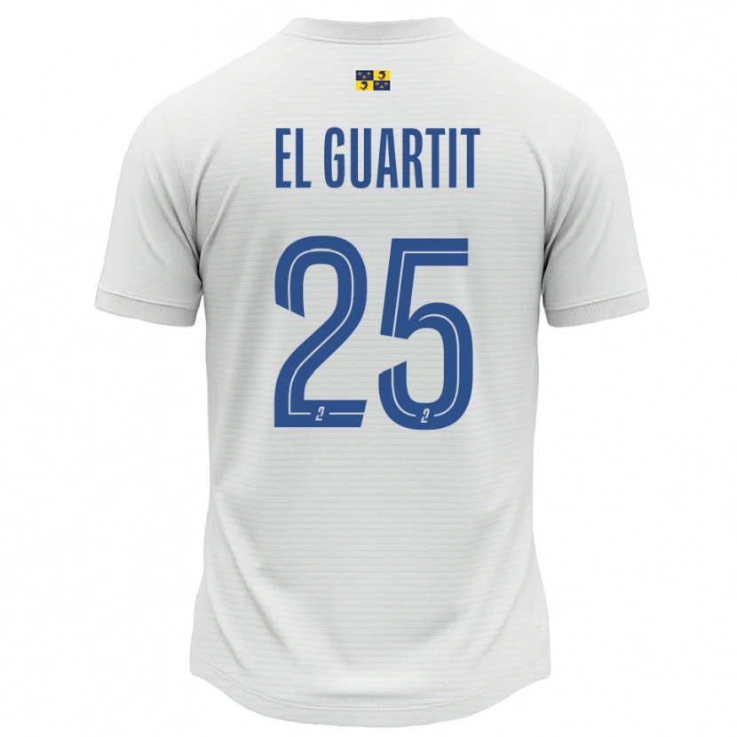 Danxen Kinder Yassine El Guartit #25 Weiß Blau Auswärtstrikot Trikot 2025/26 T-Shirt Schweiz
