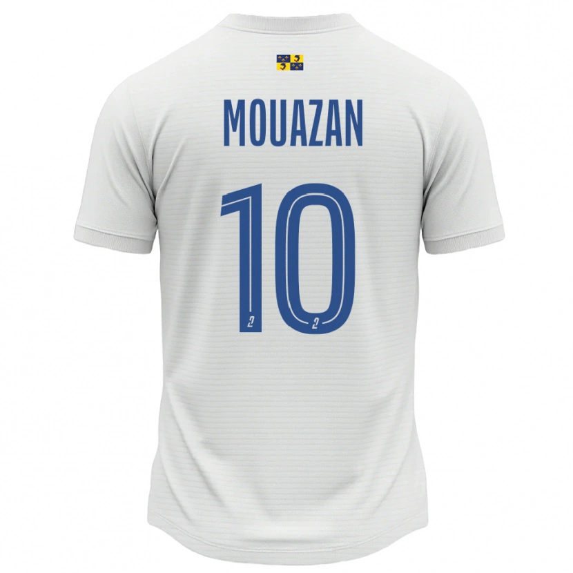 Danxen Kinder Baptiste Mouazan #10 Weiß Blau Auswärtstrikot Trikot 2025/26 T-Shirt Schweiz
