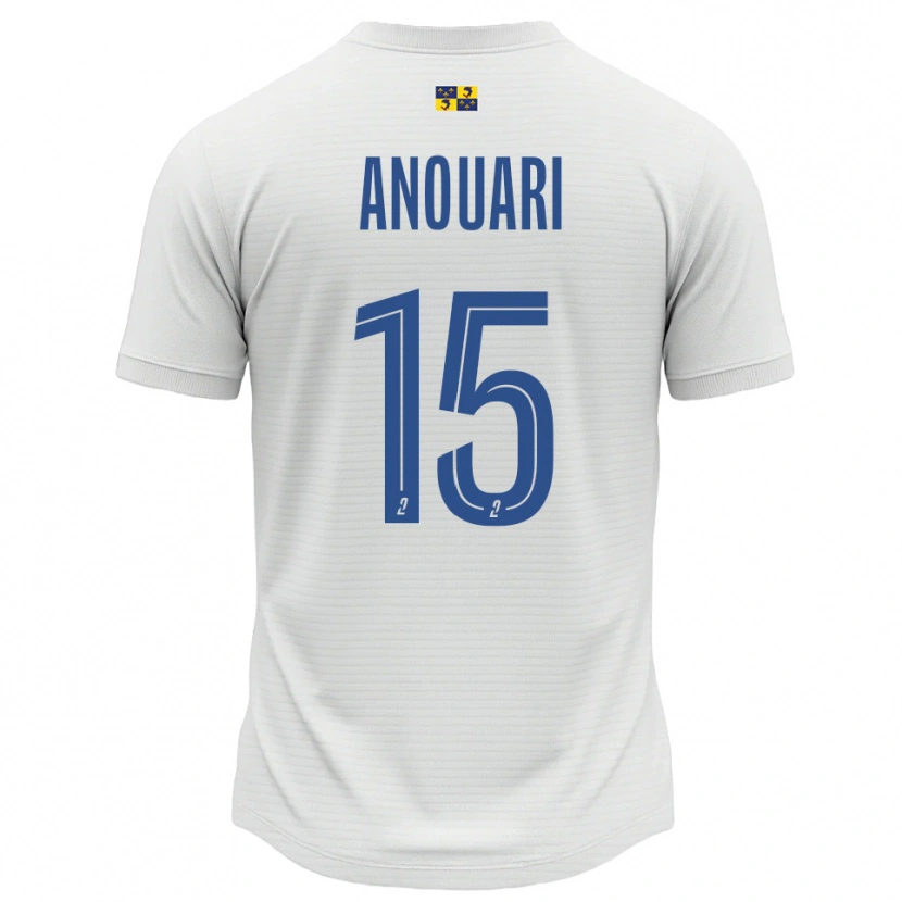 Danxen Kinder Naël Anouari #15 Weiß Blau Auswärtstrikot Trikot 2025/26 T-Shirt Schweiz