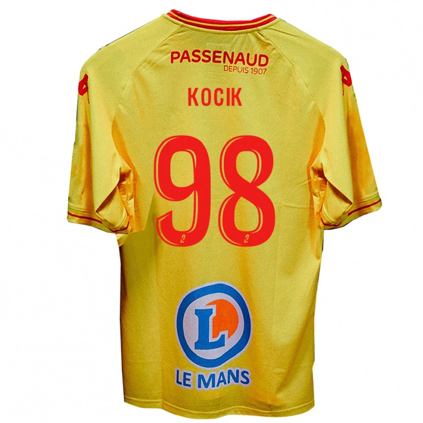 Danxen Kinder Nicolas Kocik #98 Gelb Auswärtstrikot Trikot 2025/26 T-Shirt Schweiz