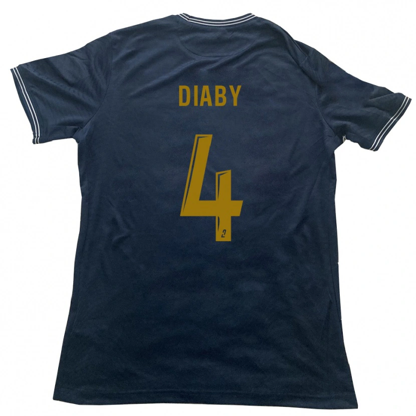 Danxen Kinder Tidjan Diaby #4 Marine Gold Auswärtstrikot Trikot 2025/26 T-Shirt Schweiz