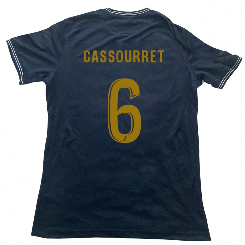 Danxen Kinder Vincent Cassourret #6 Marine Gold Auswärtstrikot Trikot 2025/26 T-Shirt Schweiz