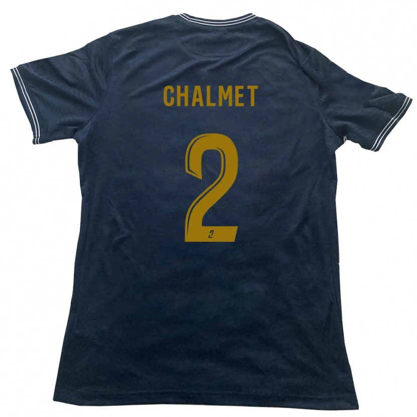 Danxen Kinder Maël Chalmet #2 Marine Gold Auswärtstrikot Trikot 2025/26 T-Shirt Schweiz