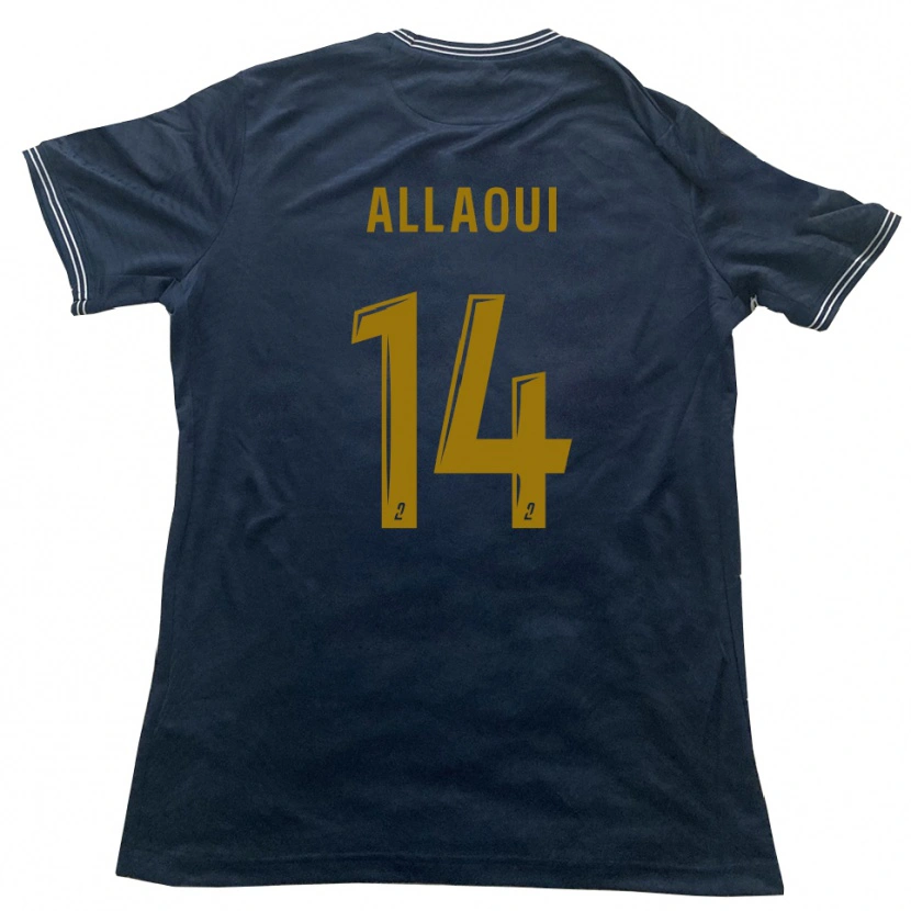 Danxen Kinder Nahil Allaoui #14 Marine Gold Auswärtstrikot Trikot 2025/26 T-Shirt Schweiz