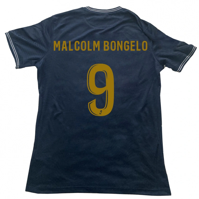 Danxen Kinder Fidèle Malcolm Bongelo #9 Marine Gold Auswärtstrikot Trikot 2025/26 T-Shirt Schweiz