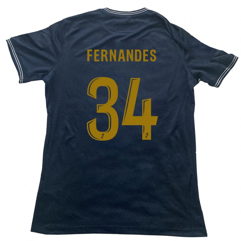 Danxen Kinder Alexandre Fernandes #34 Marine Gold Auswärtstrikot Trikot 2025/26 T-Shirt Schweiz