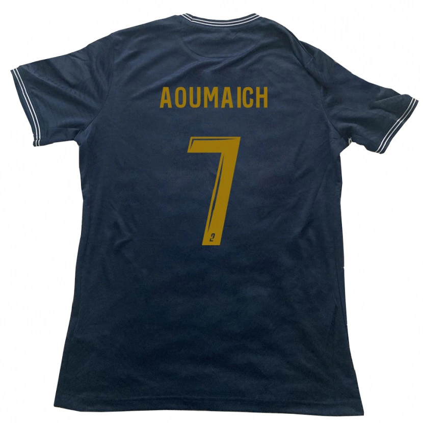 Danxen Kinder Ilias Aoumaich #7 Marine Gold Auswärtstrikot Trikot 2025/26 T-Shirt Schweiz
