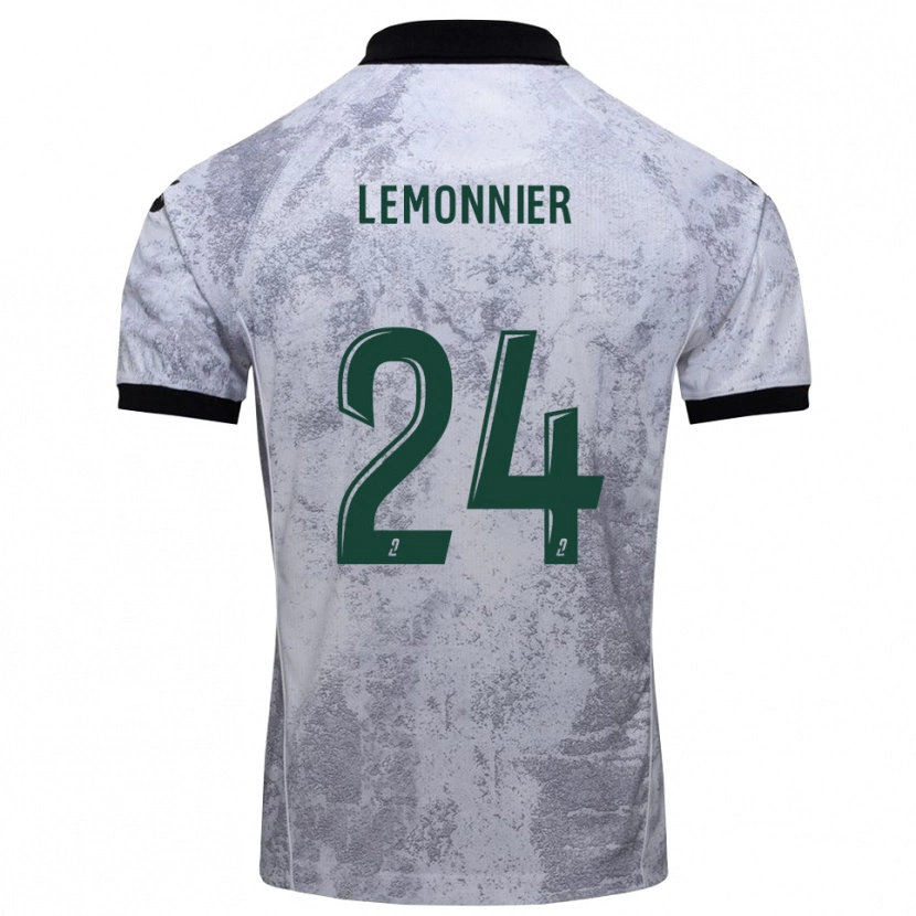 Danxen Kinder Pierre Lemonnier #24 Weiß Schwarz Auswärtstrikot Trikot 2025/26 T-Shirt Schweiz