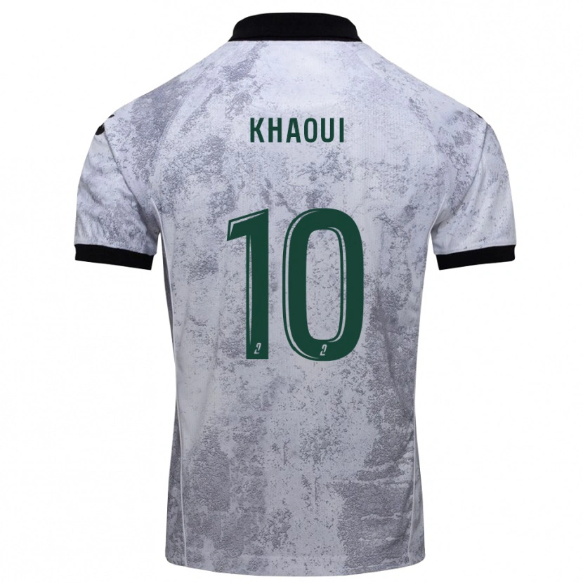 Danxen Kinder Saîf-Eddine Khaoui #10 Weiß Schwarz Auswärtstrikot Trikot 2025/26 T-Shirt Schweiz