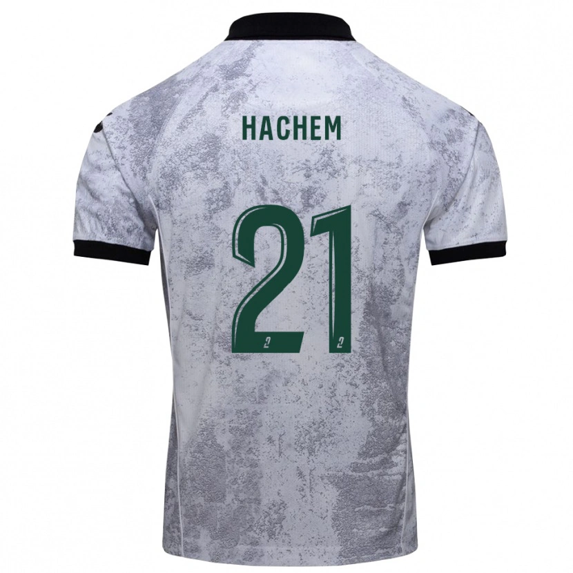 Danxen Kinder Abdelsamad Hachem #21 Weiß Schwarz Auswärtstrikot Trikot 2025/26 T-Shirt Schweiz