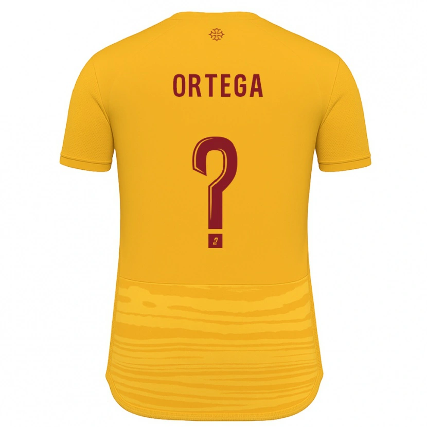 Danxen Kinder Alexis Ortega #0 Orange Burgunder Auswärtstrikot Trikot 2025/26 T-Shirt Schweiz