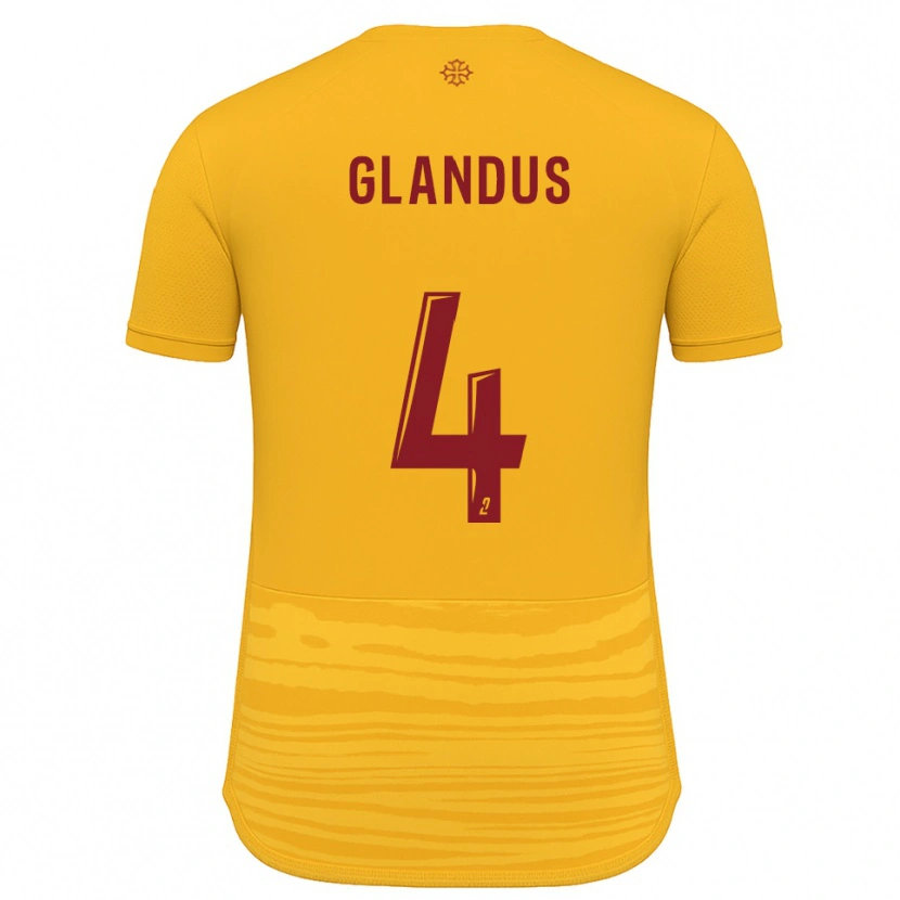 Danxen Kinder Vincent Glandus #4 Orange Burgunder Auswärtstrikot Trikot 2025/26 T-Shirt Schweiz