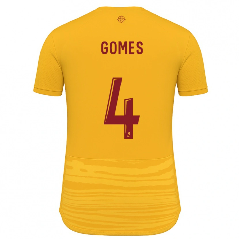 Danxen Kinder Paul Gomes #4 Orange Burgunder Auswärtstrikot Trikot 2025/26 T-Shirt Schweiz