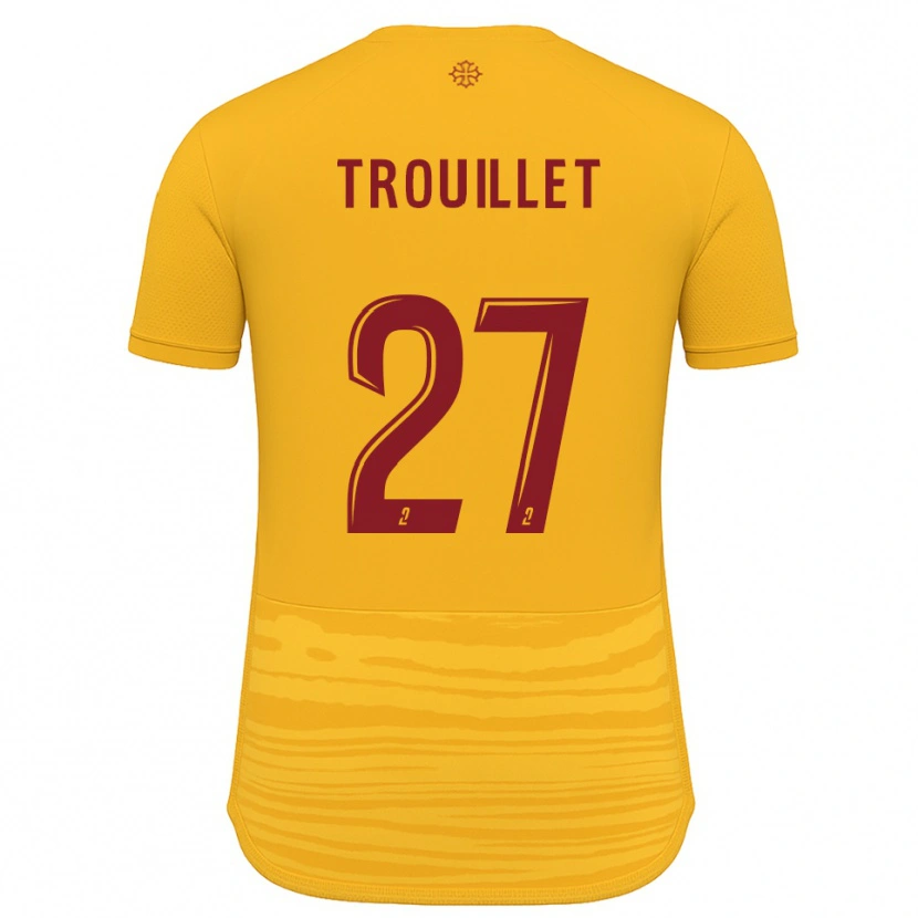 Danxen Kinder Alexis Trouillet #27 Orange Burgunder Auswärtstrikot Trikot 2025/26 T-Shirt Schweiz