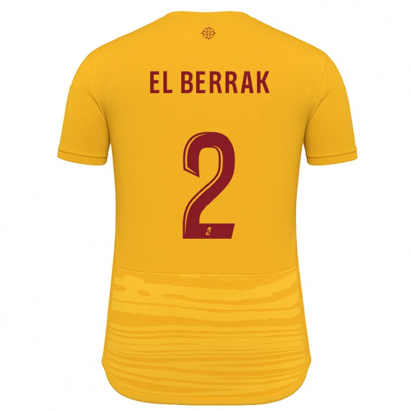 Danxen Kinder Nael El Berrak #2 Orange Burgunder Auswärtstrikot Trikot 2025/26 T-Shirt Schweiz