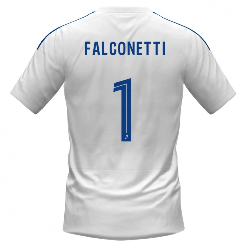 Danxen Kinder Thomas Falconetti #1 Weiß Blau Auswärtstrikot Trikot 2025/26 T-Shirt Schweiz