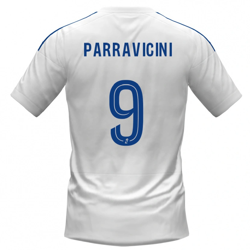 Danxen Kinder Nicolas Parravicini #9 Weiß Blau Auswärtstrikot Trikot 2025/26 T-Shirt Schweiz