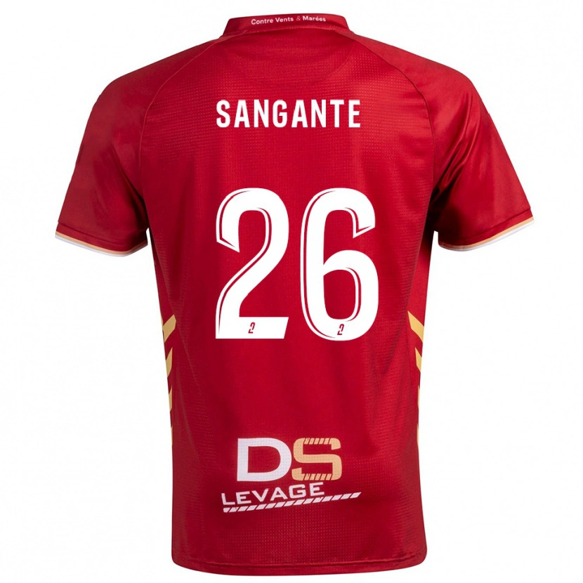 Danxen Kinder Opa Sangante #26 Burgunder Gold Auswärtstrikot Trikot 2025/26 T-Shirt Schweiz