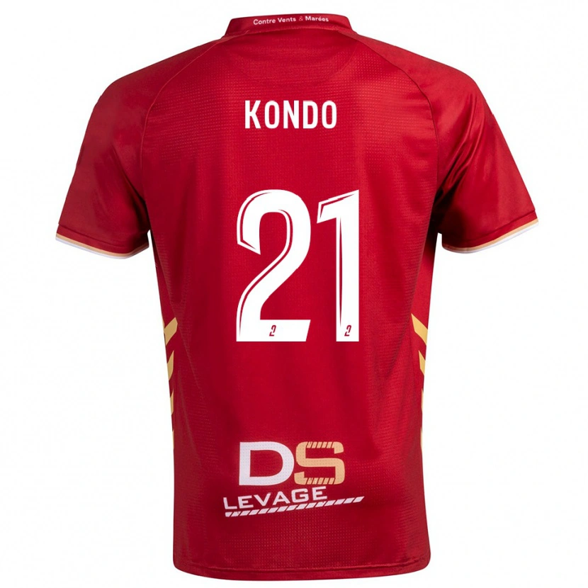 Danxen Kinder Geoffrey Kondo #21 Burgunder Gold Auswärtstrikot Trikot 2025/26 T-Shirt Schweiz