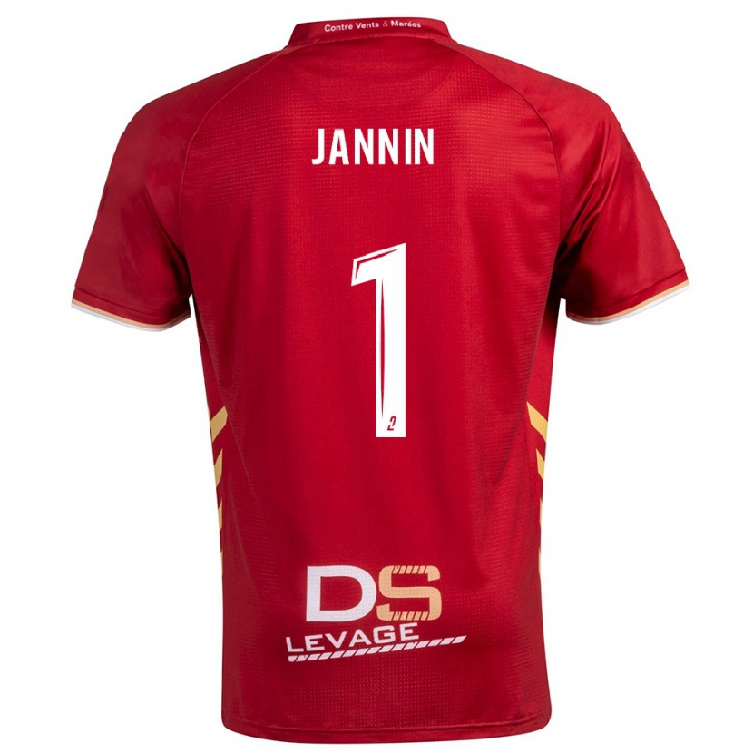 Danxen Kinder Elouann Jannin #1 Burgunder Gold Auswärtstrikot Trikot 2025/26 T-Shirt Schweiz