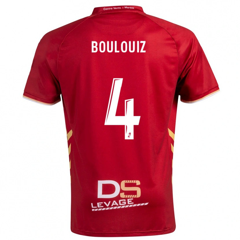 Danxen Kinder Salim Boulouiz #4 Burgunder Gold Auswärtstrikot Trikot 2025/26 T-Shirt Schweiz