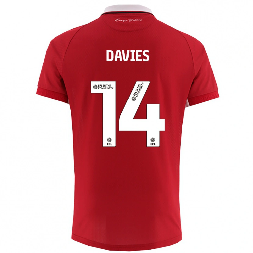 Danxen Herren Max Davies #14 Rot Weiß Heimtrikot Trikot 2025/26 T-Shirt Schweiz