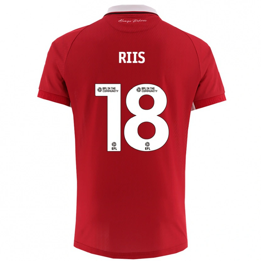 Danxen Herren Emil Riis #18 Rot Weiß Heimtrikot Trikot 2025/26 T-Shirt Schweiz