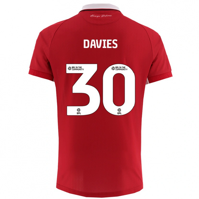 Danxen Herren Yasmin Davies #30 Rot Weiß Heimtrikot Trikot 2025/26 T-Shirt Schweiz