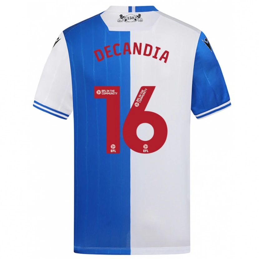 Danxen Herren Michael Decandia #16 Blau Weiß Heimtrikot Trikot 2025/26 T-Shirt Schweiz