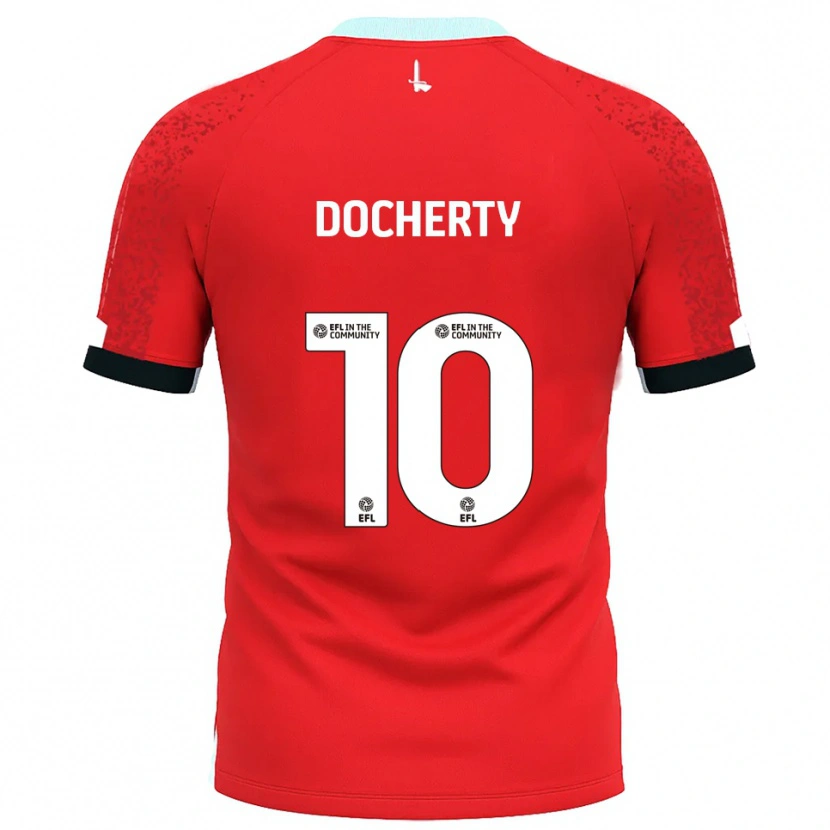 Danxen Herren Greg Docherty #10 Rot Weiß Heimtrikot Trikot 2025/26 T-Shirt Schweiz