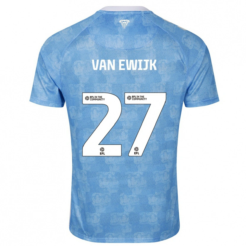 Danxen Herren Milan Van Ewijk #27 Himmelblau Weiß Heimtrikot Trikot 2025/26 T-Shirt Schweiz