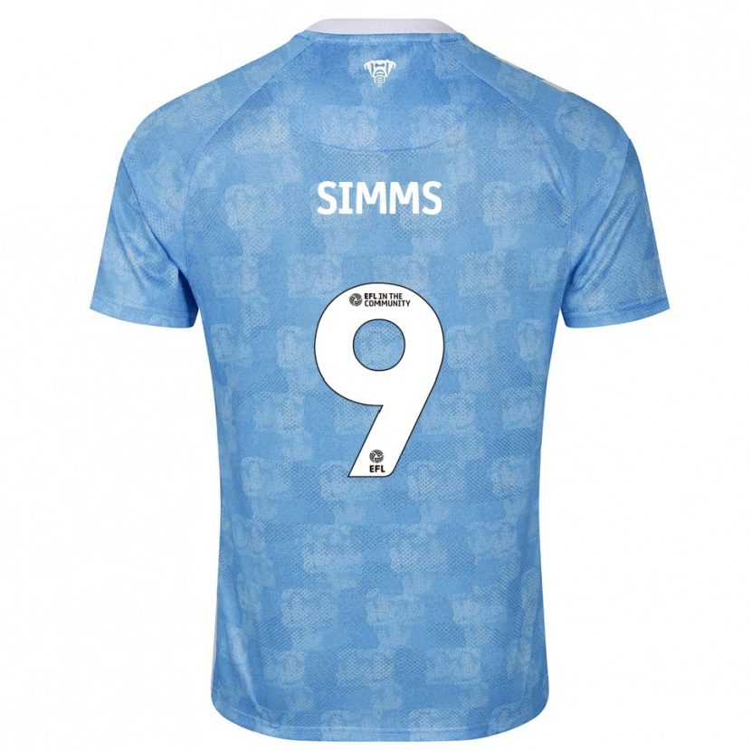 Danxen Herren Ellis Simms #9 Himmelblau Weiß Heimtrikot Trikot 2025/26 T-Shirt Schweiz