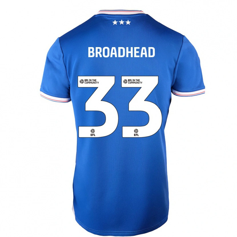 Danxen Herren Nathan Broadhead #33 Blau Weiß Heimtrikot Trikot 2025/26 T-Shirt Schweiz