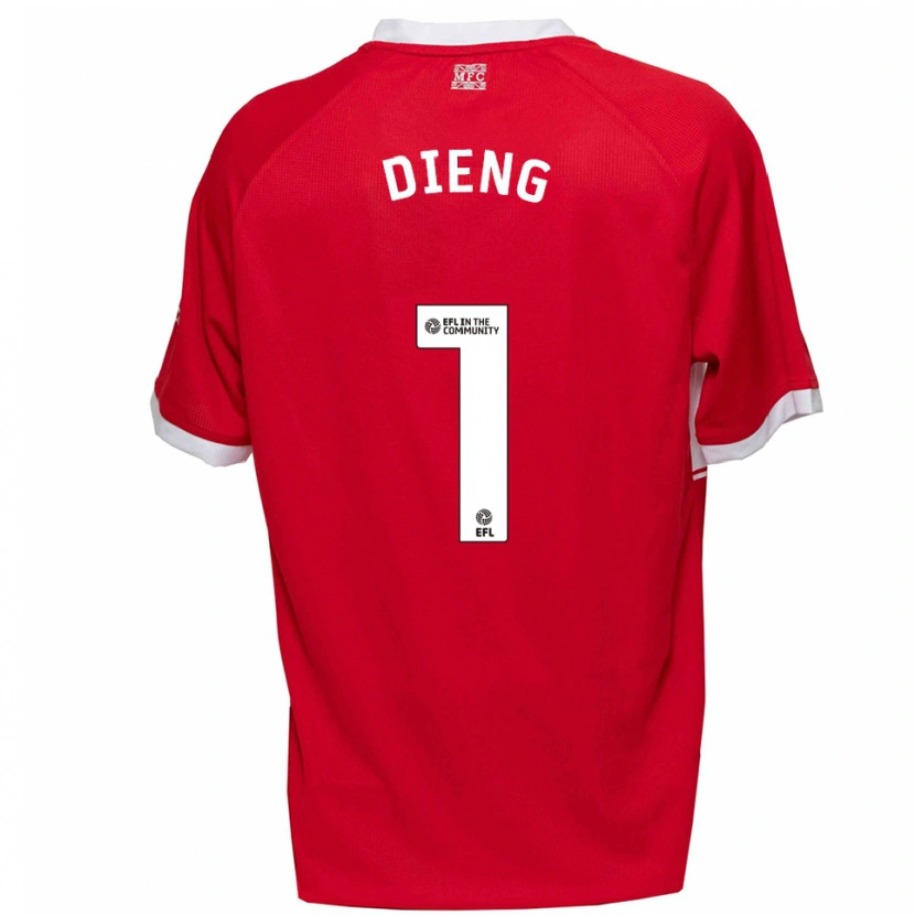 Danxen Herren Seny Dieng #1 Rot Weiß Heimtrikot Trikot 2025/26 T-Shirt Schweiz