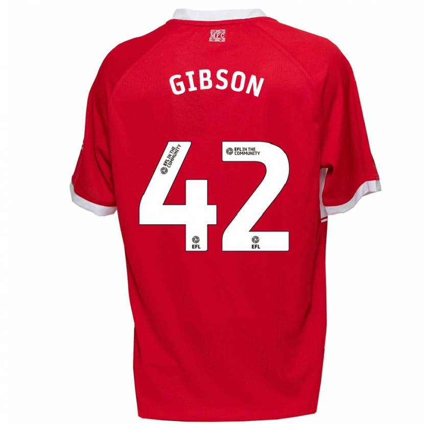Danxen Herren Joseph Gibson #42 Rot Weiß Heimtrikot Trikot 2025/26 T-Shirt Schweiz