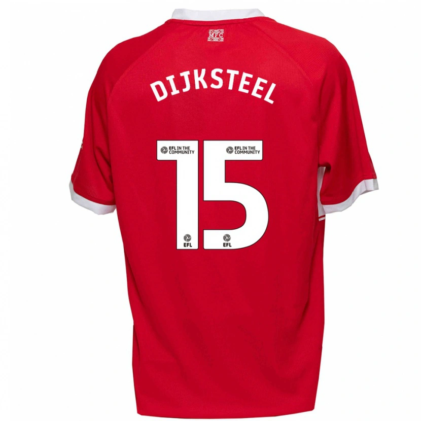 Danxen Herren Anfernee Dijksteel #15 Rot Weiß Heimtrikot Trikot 2025/26 T-Shirt Schweiz