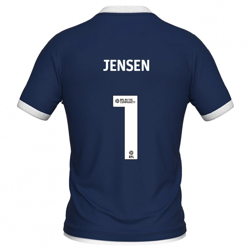 Danxen Herren Lukas Jensen #1 Marine Weiß Heimtrikot Trikot 2025/26 T-Shirt Schweiz