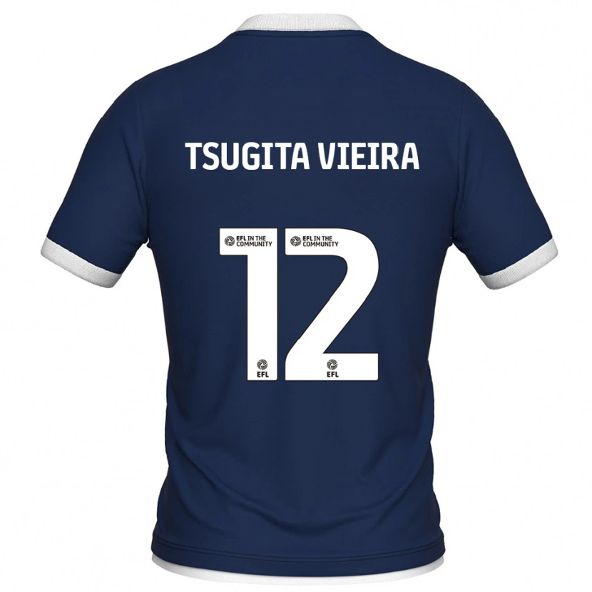 Danxen Herren Sacha Tsugita Vieira #12 Marine Weiß Heimtrikot Trikot 2025/26 T-Shirt Schweiz